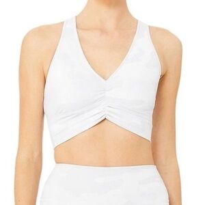 ALO Yoga Wild Thing Bra: White Camouflage